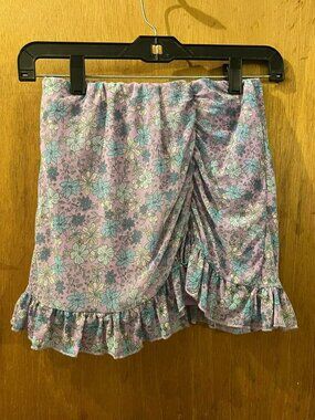 🐻Size M - Beautees - Girl's Purple and Floral Skirt